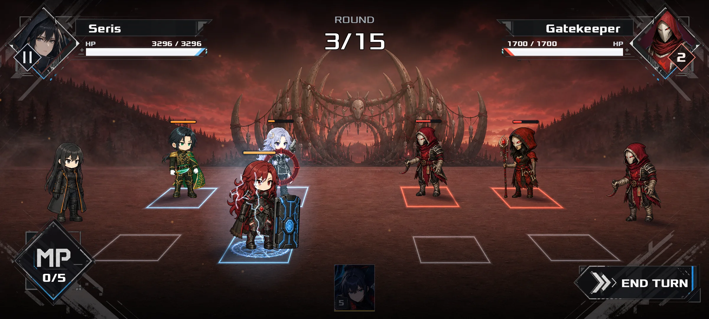 Battle: Fenix, Minami and Ophius deployed against the Gatekeeper's troops